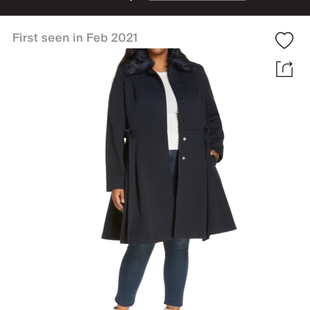 City Chic Blushing Belle Coat